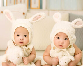 Twin Cute Bunny Set Combo