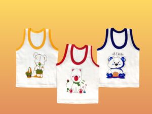 newborn baby vests pack of 3 soft cotton sleeveless innerwear (0-12 months)